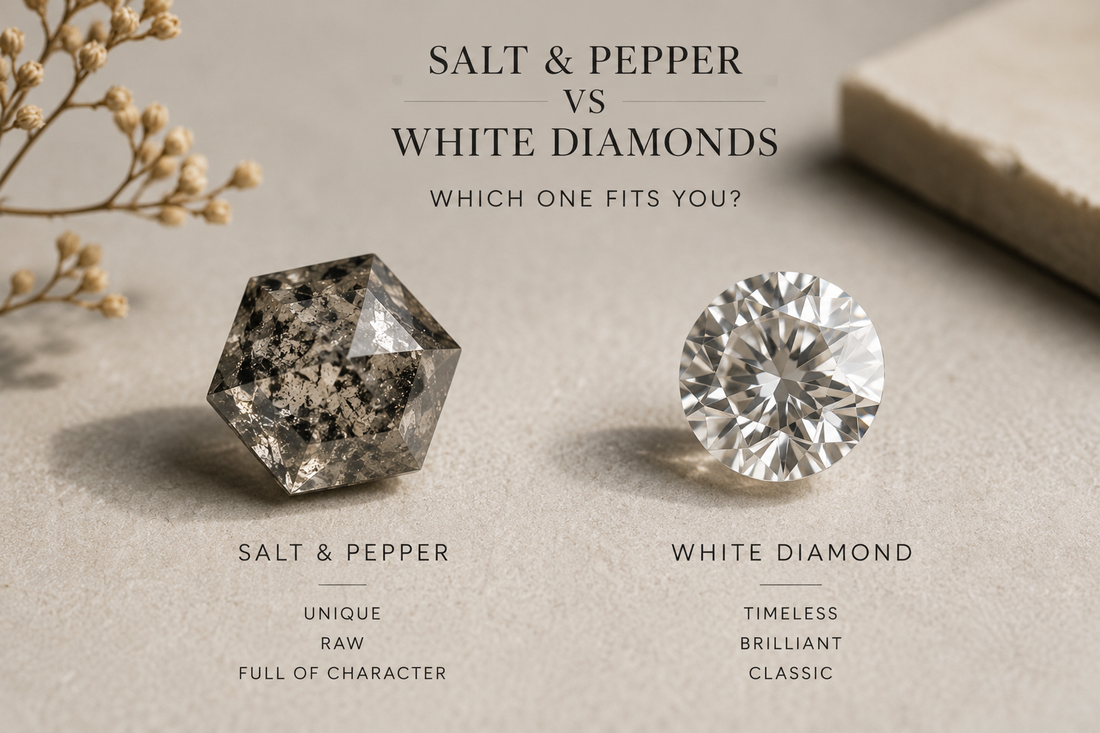 Salt & Pepper Diamonds vs Traditional White Diamonds